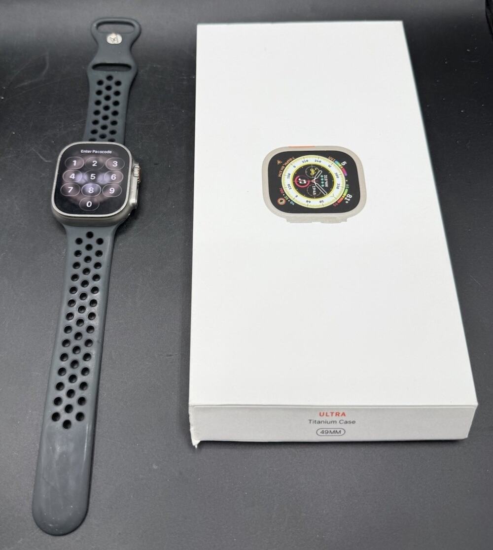 Apple Watch Ultra 49mm Titanium GPS Original Box & Band Works Great! Model A2622